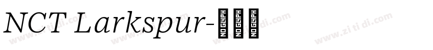 NCT Larkspur字体转换